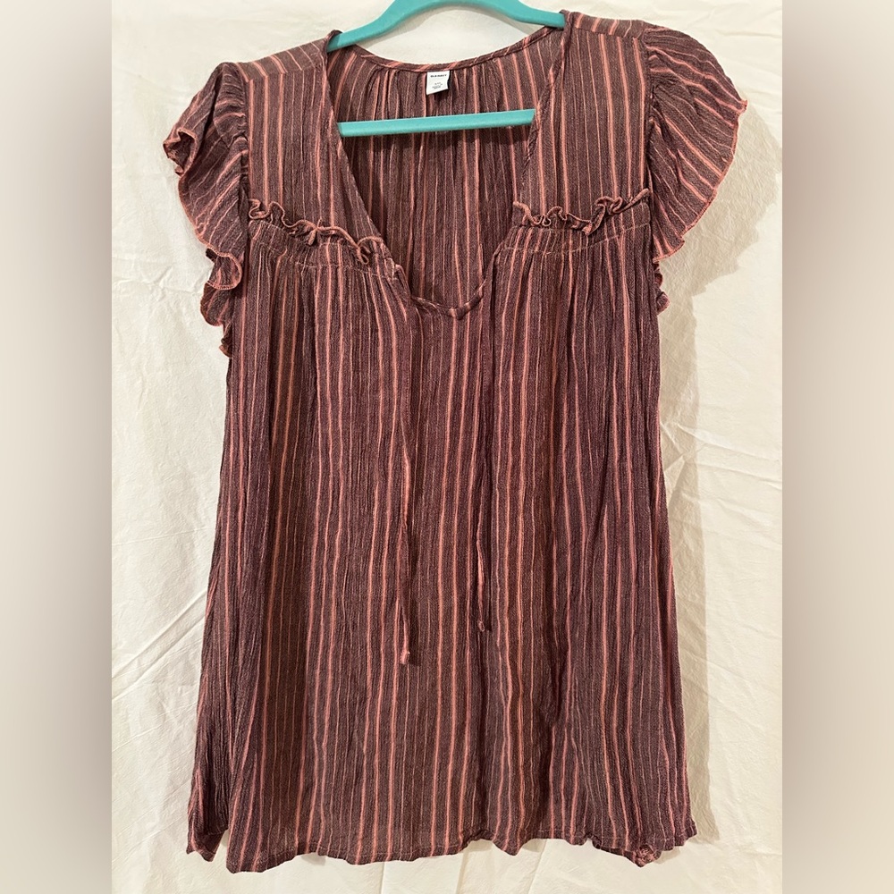 Old Navy Pink and Purple Striped Dress